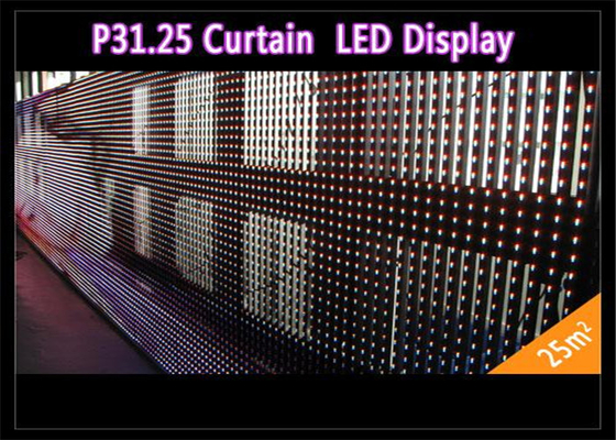 Transparentes durchsichtiges Vorhang IP 65, Miet-LED-Medien-Fassade für die Werbung