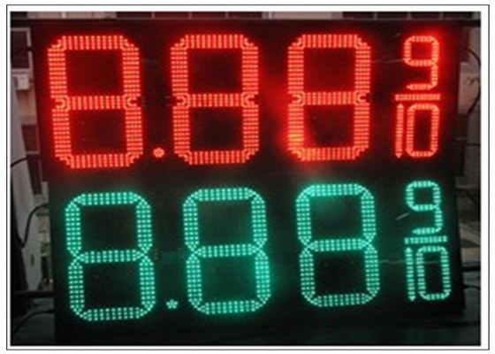 20" rote/grüne Farbe-LED Tankstelle-Zeichen für Brennstoffwerbung Treibstoff, Helligkeit 8000nits